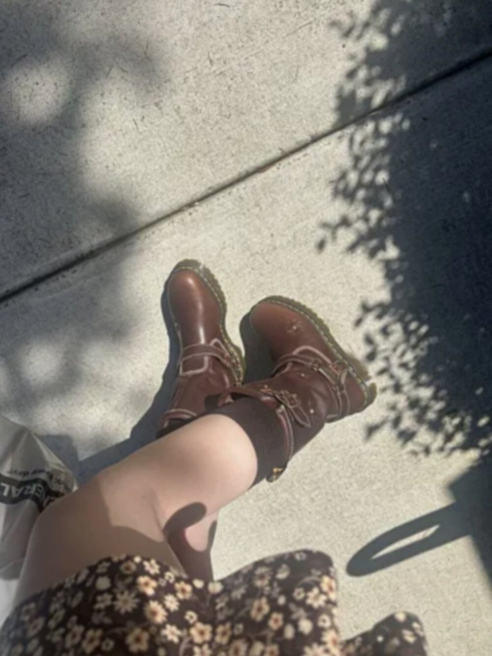 DR. MARTENS Anistone Hi FLOWER 🌺 Harness Biker Boots MSRP$340 ~ Limited Edition - Picture 10 of 16